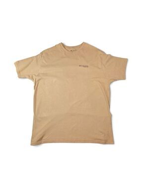 Columbia PFG Bass Fishing Graphic Cotton T Shirt Mens 2XL Tan Outdoor Angler Tee